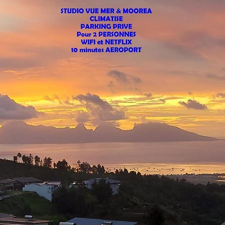 Studio Vaimiti Pour 2 Personnes Vue Mer Et Moorea فا المظهر الخارجي الصورة