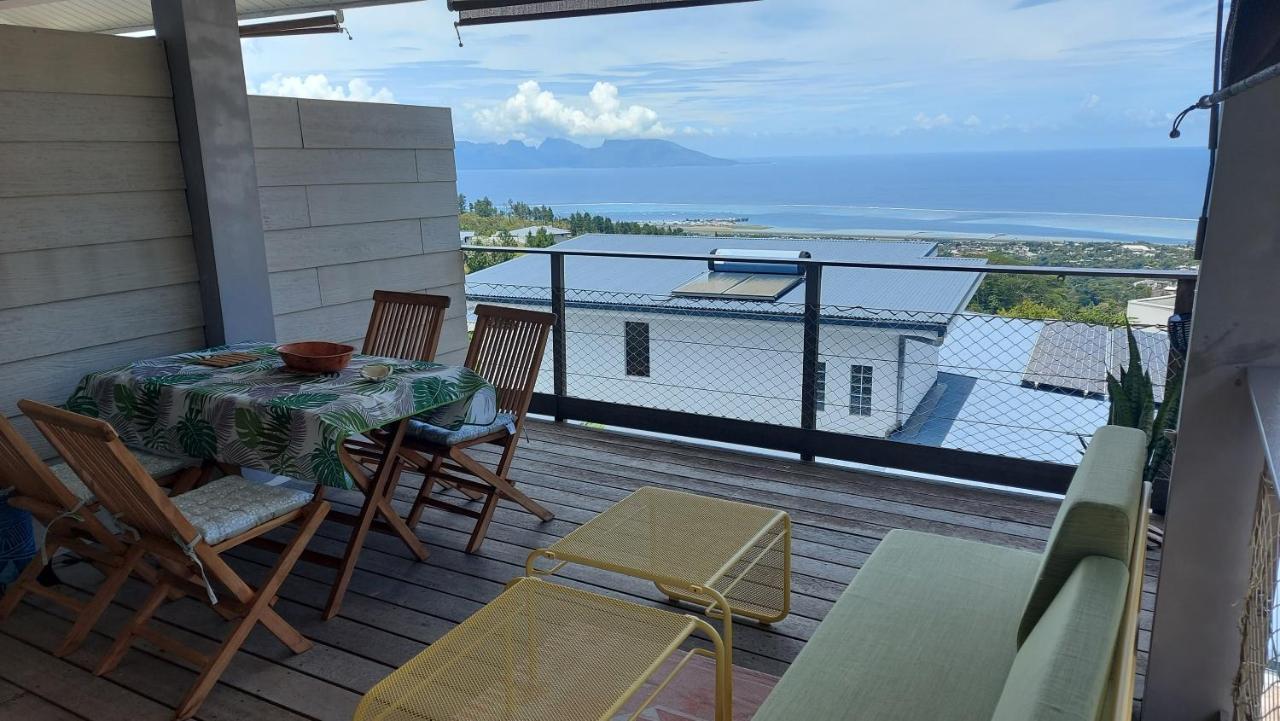 Studio Vaimiti Pour 2 Personnes Vue Mer Et Moorea فا المظهر الخارجي الصورة